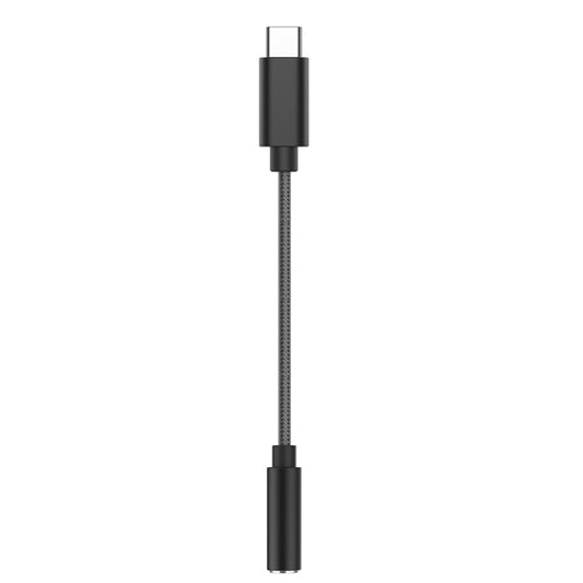 TA11-R1 USB-C / Type-C Male to 3.5mm Audio Female TPE Braid Earphone Adapter (Black) - Type-C Adapter by buy2fix | Online Shopping UK | buy2fix
