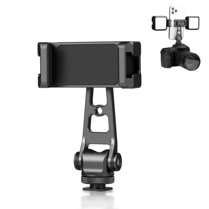 PULUZ Z-axis 360 Rotation Cold Shoes Aluminum Alloy Phone Clamp Holder Bracket (Black) - Desktop Holder by PULUZ | Online Shopping UK | buy2fix