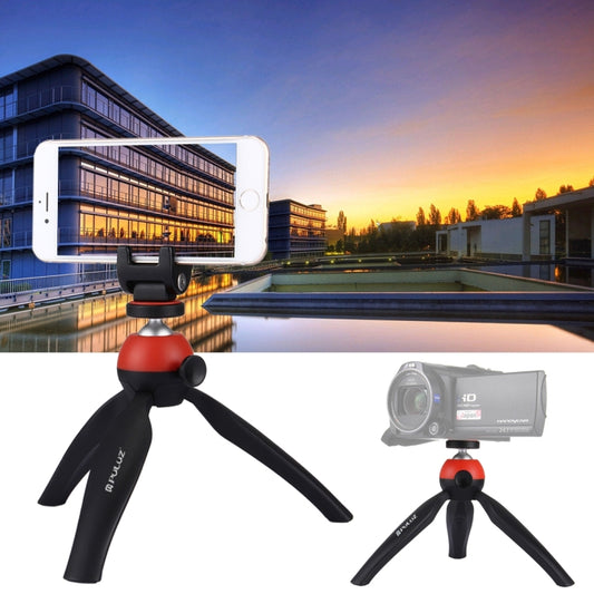 PULUZ Pocket Mini Tripod Mount with 360 Degree Ball Head & Phone Clamp for Smartphones(Red) - Tripods by PULUZ | Online Shopping UK | buy2fix