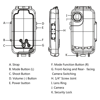 PULUZ 40m/130ft Waterproof Diving Case for Huawei P20 Pro, Photo Video Taking Underwater Housing Cover(Black) - Huawei Cases by PULUZ | Online Shopping UK | buy2fix