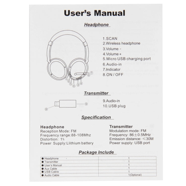 KST-900ST 2.4GHZ Wireless Music Headphone with Control Volume, Support FM Radio / AUX / MP3 - Headset & Headphone by buy2fix | Online Shopping UK | buy2fix