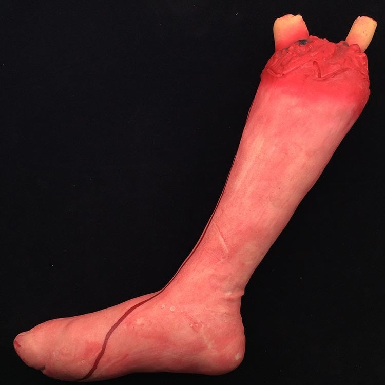 55cm Halloween Horror Props April Fool Day Party Prop Body Parts Decoration Long Bloody Foot - Halloween Prop Decorations by buy2fix | Online Shopping UK | buy2fix