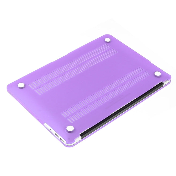 ENKAY for Macbook Air 11.6 inch (US Version) / A1370 / A1465 Hat-Prince 3 in 1 Frosted Hard Shell Plastic Protective Case with Keyboard Guard & Port Dust Plug(Purple) - MacBook Air Cases by ENKAY | Online Shopping UK | buy2fix