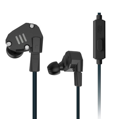 KZ ZS6 3.5mm Plug Hanging Ear Sports Design In-Ear Style Wire Control Earphone, Cable Length: 1.2m(Black) - In Ear Wired Earphone by KZ | Online Shopping UK | buy2fix