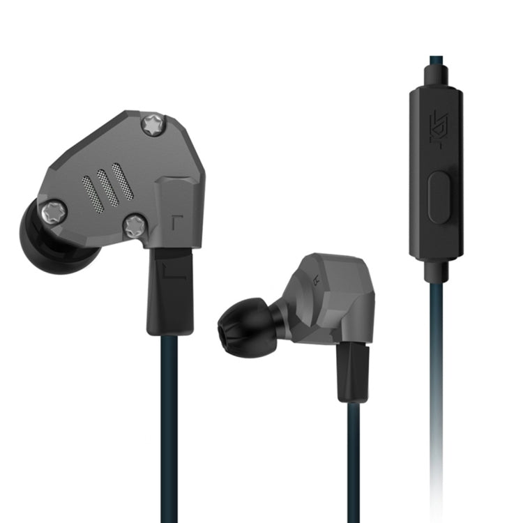 KZ ZS6 3.5mm Plug Hanging Ear Sports Design In-Ear Style Wire Control Earphone, Cable Length: 1.2m(Grey) - In Ear Wired Earphone by KZ | Online Shopping UK | buy2fix