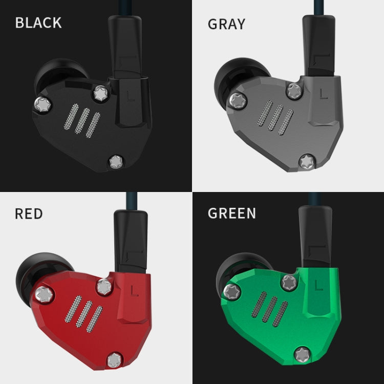 KZ ZS6 3.5mm Plug Hanging Ear Sports Design In-Ear Style Wire Control Earphone, Cable Length: 1.2m(Grey) - In Ear Wired Earphone by KZ | Online Shopping UK | buy2fix
