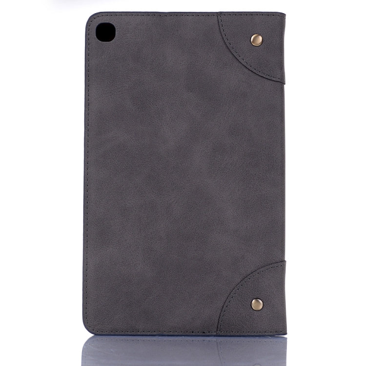 Retro Book Style Horizontal Flip Leather Case for Galaxy Tab A 8 (2019) P200 / P205,  with Holder & Card Slots & Wallet (Grey) - Tab A 8.0 & S Pen (2019) P200/P205 by buy2fix | Online Shopping UK | buy2fix