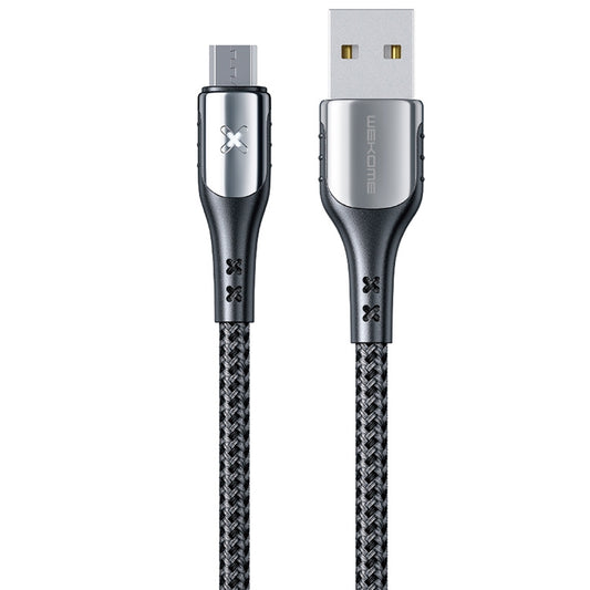 WK WDC-164m 6A Micro USB Smart Power Off Charging Data Cable, Length: 1m - Micro USB Cable by WK | Online Shopping UK | buy2fix