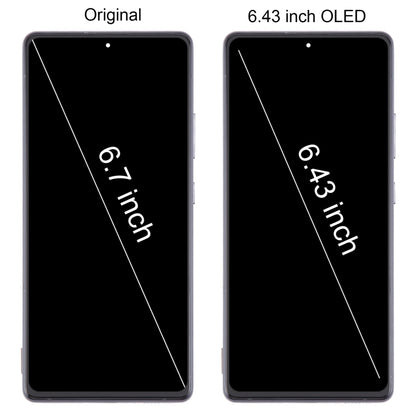 For Samsung Galaxy A71 5G SM-A716B 6.43 inch OLED LCD Screen Digitizer Full Assembly with Frame (Black) - Galaxy A Series Parts by buy2fix | Online Shopping UK | buy2fix