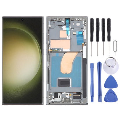 For Samsung Galaxy S23 Ultra 5G SM-S918U US Edition 6.78 inch OLED LCD Screen Digitizer Full Assembly with Frame (Green) - Galaxy S Series Parts by buy2fix | Online Shopping UK | buy2fix