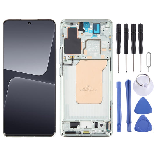 For Xiaomi 13 Pro Original AMOLED Material LCD Screen Digitizer Full Assembly with Frame (Silver) - LCD Screen by buy2fix | Online Shopping UK | buy2fix