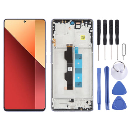 For Xiaomi Redmi Note 13 Pro 4G Original AMOLED Material LCD Screen Digitizer Full Assembly with Frame (Purple) - LCD Screen by buy2fix | Online Shopping UK | buy2fix