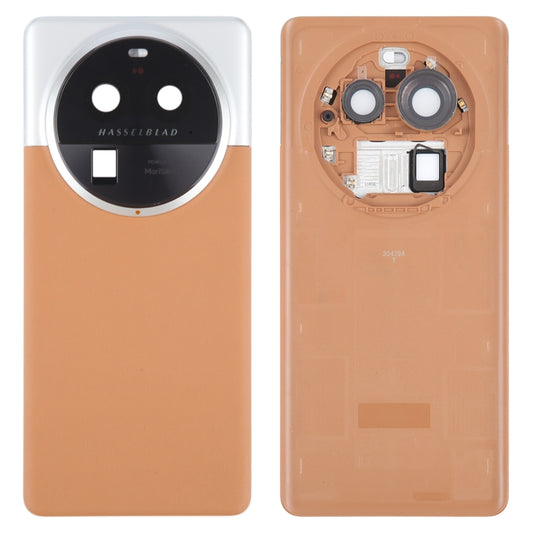 For OPPO Find X6 Pro Original Battery Back Cover with Camera Lens Cover(Brown) - Back Cover by buy2fix | Online Shopping UK | buy2fix