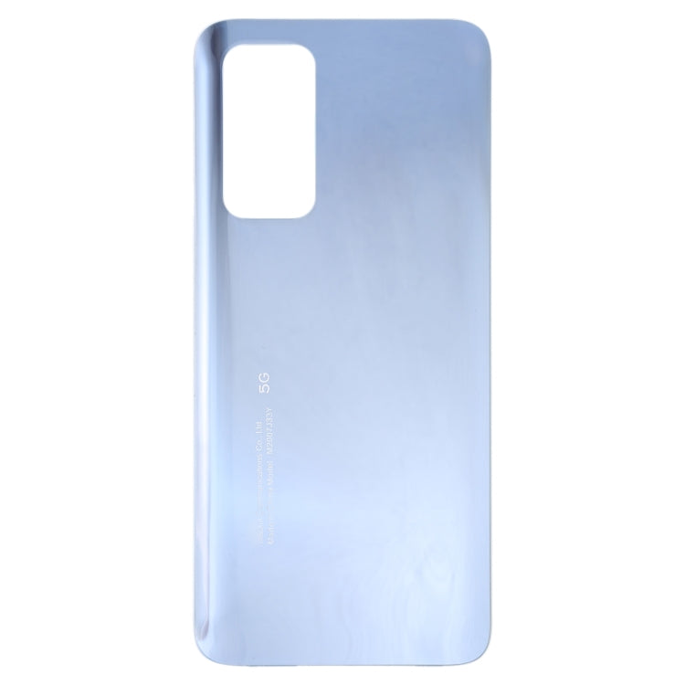 For Xiaomi Redmi K30S Glass Battery Back Cover(Silver) - Back Cover by buy2fix | Online Shopping UK | buy2fix