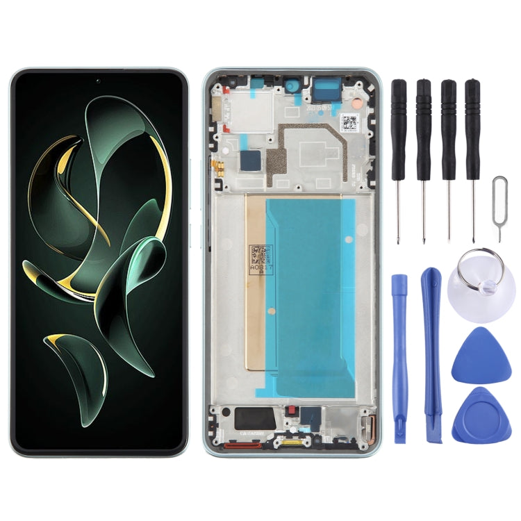 For Xiaomi 13T Original AMOLED Material LCD Screen Digitizer Full Assembly with Frame (Green) - LCD Screen by buy2fix | Online Shopping UK | buy2fix