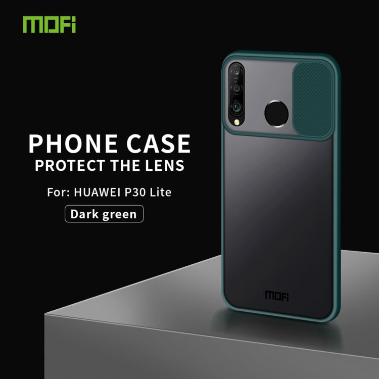 For Huawei P30 lite MOFI Xing Dun Series PC + TPU Anti-peep Waterproof And Anti-drop All-inclusive Protective Shell, Translucent Frosted(Green) - Huawei Cases by MOFI | Online Shopping UK | buy2fix