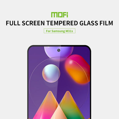 For Samsung Galaxy M31S MOFI 9H 2.5D Full Screen Tempered Glass Film(Black) - Galaxy Tempered Glass by MOFI | Online Shopping UK | buy2fix