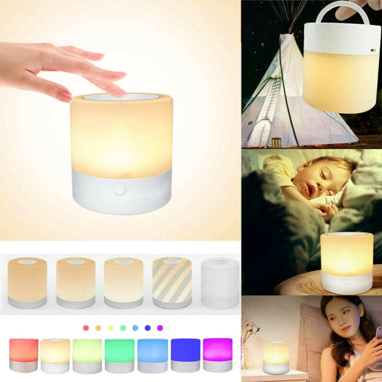 LED Night Light Bedside Table Touch Sensoring Lamp USB Rechargeable RGB LED Night Light - Night Lights by buy2fix | Online Shopping UK | buy2fix