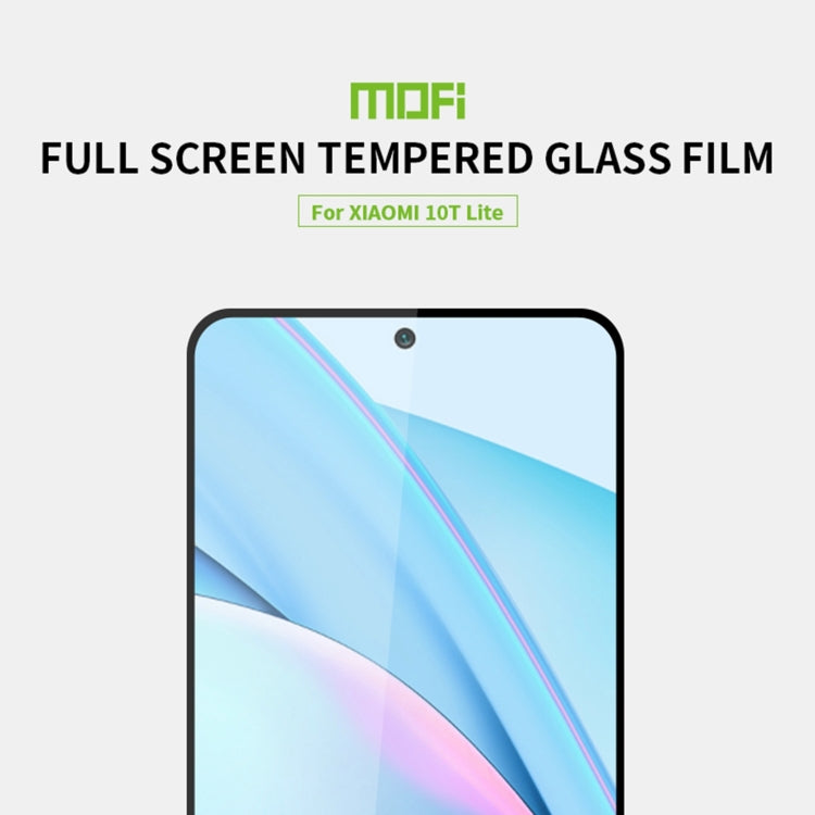 For Xiaomi 10T Lite MOFI 9H 2.5D Full Screen Tempered Glass Film(Black) -  by MOFI | Online Shopping UK | buy2fix