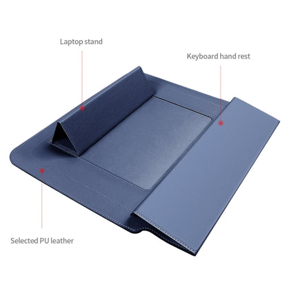 4 in 1 Universal Laptop Holder PU Waterproof Protection Wrist Laptop Bag, Size:15/16inch(Dark blue) - 15 inch by buy2fix | Online Shopping UK | buy2fix