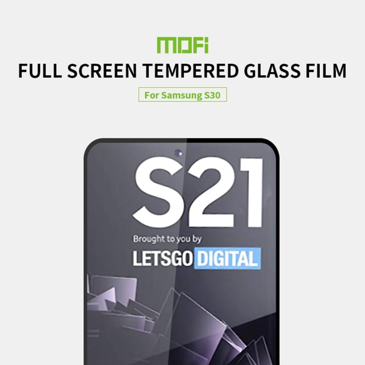 For Samsung Galaxy S21 5G MOFI 9H 2.5D Full Screen Tempered Glass Film(Black) - Galaxy S21 5G Tempered Glass by MOFI | Online Shopping UK | buy2fix