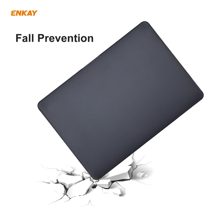 ENKAY 3 in 1 Matte Laptop Protective Case + EU Version TPU Keyboard Film + Anti-dust Plugs Set for MacBook Pro 13.3 inch A1706 / A1989 / A2159 (with Touch Bar)(Orange) - MacBook Pro Cases by ENKAY | Online Shopping UK | buy2fix