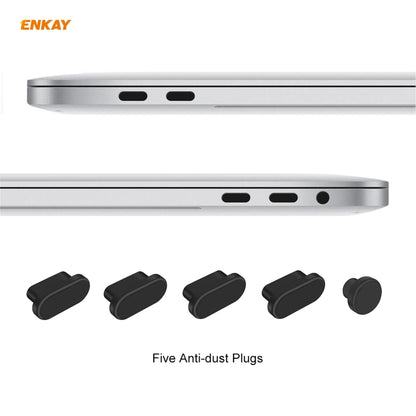 ENKAY 3 in 1 Crystal Laptop Protective Case + US Version TPU Keyboard Film + Anti-dust Plugs Set for MacBook Pro 13.3 inch A1706 / A1989 / A2159 (with Touch Bar)(Dark Blue) - MacBook Pro Cases by ENKAY | Online Shopping UK | buy2fix