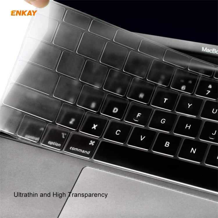 ENKAY 3 in 1 Crystal Laptop Protective Case + US Version TPU Keyboard Film + Anti-dust Plugs Set for MacBook Pro 15.4 inch A1707 & A1990 (with Touch Bar)(Purple) - MacBook Pro Cases by ENKAY | Online Shopping UK | buy2fix