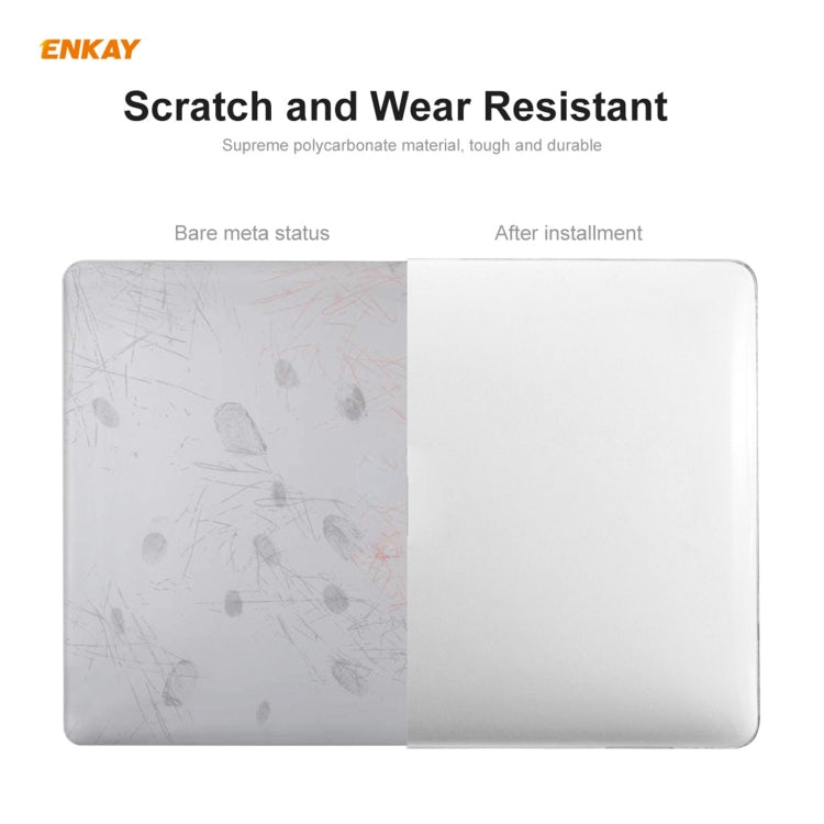 ENKAY 3 in 1  Crystal Laptop Protective Case + EU Version TPU Keyboard Film + Anti-dust Plugs Set for MacBook Pro 15.4 inch A1707 & A1990 (with Touch Bar)(Orange) - MacBook Pro Cases by ENKAY | Online Shopping UK | buy2fix