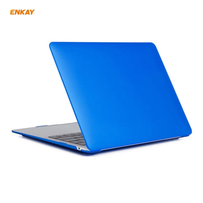 ENKAY 3 in 1 Matte Laptop Protective Case + US Version TPU Keyboard Film + Anti-dust Plugs Set for MacBook Air 13.3 inch A2179 & A2337 (2020)(Dark Blue) - MacBook Air Cases by ENKAY | Online Shopping UK | buy2fix