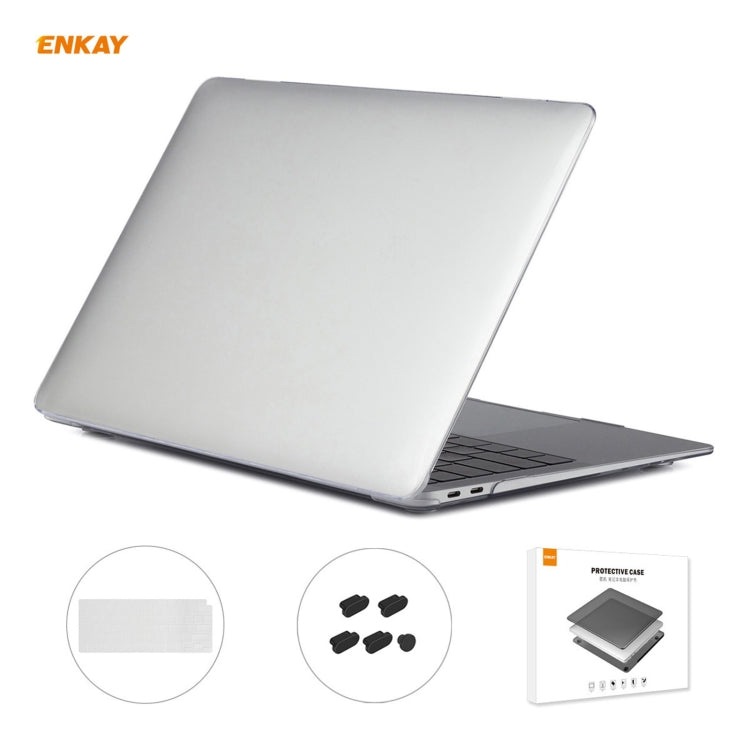 For MacBook Air 13.3 inch A2179 & A2337 2020 ENKAY 3 in 1 Crystal Laptop Protective Case + EU Version TPU Keyboard Film + Anti-dust Plugs Set(Transparent) - MacBook Air Cases by ENKAY | Online Shopping UK | buy2fix