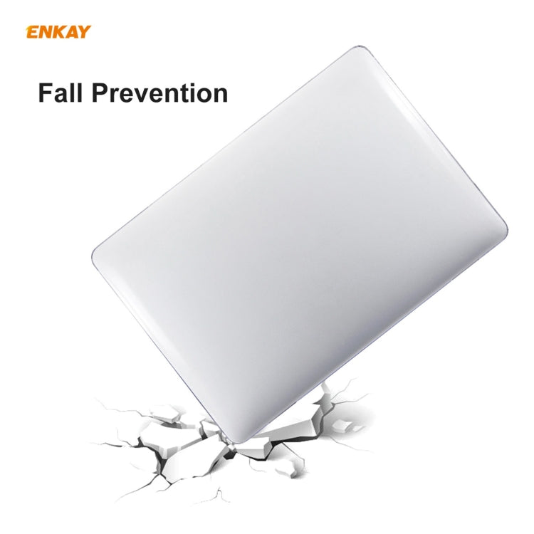 For MacBook Air 13.3 inch A2179 & A2337 2020 ENKAY 3 in 1 Crystal Laptop Protective Case + EU Version TPU Keyboard Film + Anti-dust Plugs Set(Grey) - MacBook Air Cases by ENKAY | Online Shopping UK | buy2fix