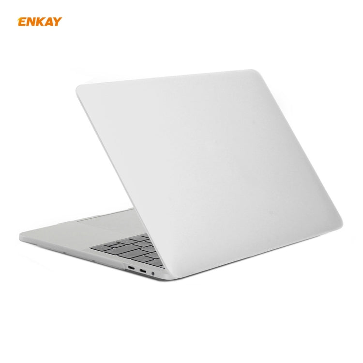 ENKAY 3 in 1 Matte Laptop Protective Case + US Version TPU Keyboard Film + Anti-dust Plugs Set for MacBook Pro 16 inch A2141 (with Touch Bar)(White) - MacBook Pro Cases by ENKAY | Online Shopping UK | buy2fix