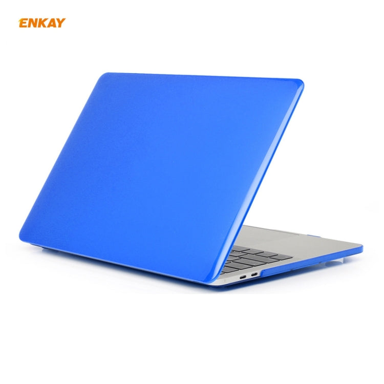 ENKAY 3 in 1 Crystal Laptop Protective Case + US Version TPU Keyboard Film + Anti-dust Plugs Set for MacBook Pro 16 inch A2141 (with Touch Bar)(Dark Blue) - MacBook Pro Cases by ENKAY | Online Shopping UK | buy2fix