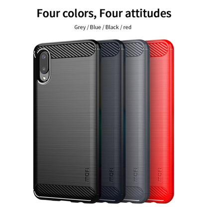 For Samsung Galaxy A02 / M02 MOFI Gentleness Series Brushed Texture Carbon Fiber Soft TPU Case(Grey) - Galaxy Phone Cases by MOFI | Online Shopping UK | buy2fix