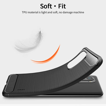 For Xiaomi Redmi K40 / K40 Pro / K40 Pro+ / Poco F3 MOFI Gentleness Series Brushed Texture Carbon Fiber Soft TPU Case(Grey) - Xiaomi Cases by MOFI | Online Shopping UK | buy2fix