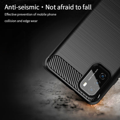 For Xiaomi Poco M3 / Redmi 9T MOFI Gentleness Series Brushed Texture Carbon Fiber Soft TPU Case(Black) - Xiaomi Cases by MOFI | Online Shopping UK | buy2fix