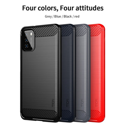 For Xiaomi Poco M3 / Redmi 9T MOFI Gentleness Series Brushed Texture Carbon Fiber Soft TPU Case(Black) - Xiaomi Cases by MOFI | Online Shopping UK | buy2fix