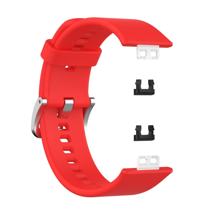 For Huawei Watch Fit TIA-B09 Silicone Watch Band(red) - Watch Bands by buy2fix | Online Shopping UK | buy2fix