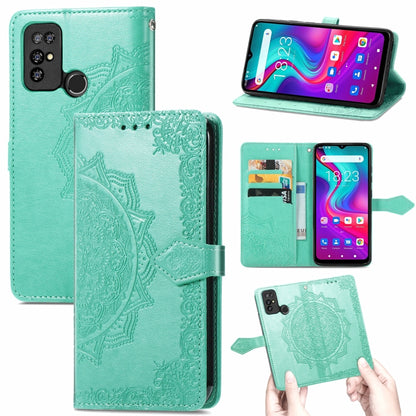 For Doogee X96 Pro Mandala Flower Embossed Horizontal Flip Leather Case with Holder & Three Card Slots & Wallet & Lanyard(Green) - More Brand by buy2fix | Online Shopping UK | buy2fix