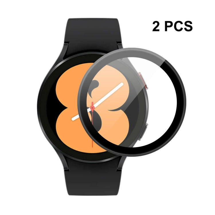 2 PCS For Samsung Galaxy Watch4 44mm ENKAY Hat-Prince 3D Full Coverage Soft PC Edge + PMMA HD Screen Protector Film - Screen Protector by ENKAY | Online Shopping UK | buy2fix