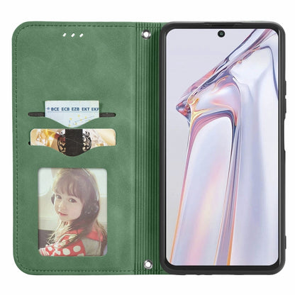 For Blackview A100 Retro Skin Feel Business Magnetic Horizontal Flip Leather Case with Holder & Card Slots & Wallet & Photo Frame(Green) - More Brand by buy2fix | Online Shopping UK | buy2fix