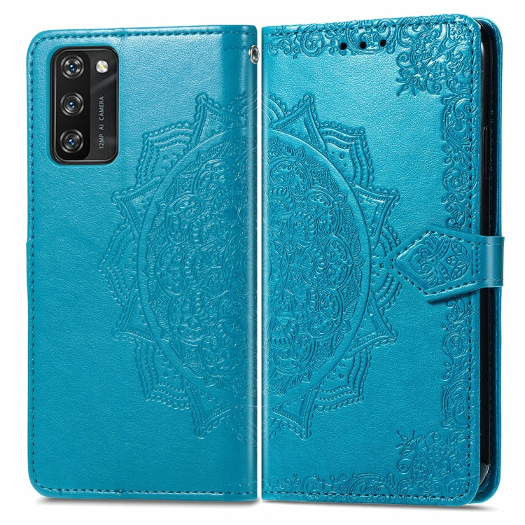 For Blackview A100 Mandala Embossing Pattern Horizontal Flip Leather Case with Holder & Card Slots & Wallet & Lanyard(Blue) - More Brand by buy2fix | Online Shopping UK | buy2fix