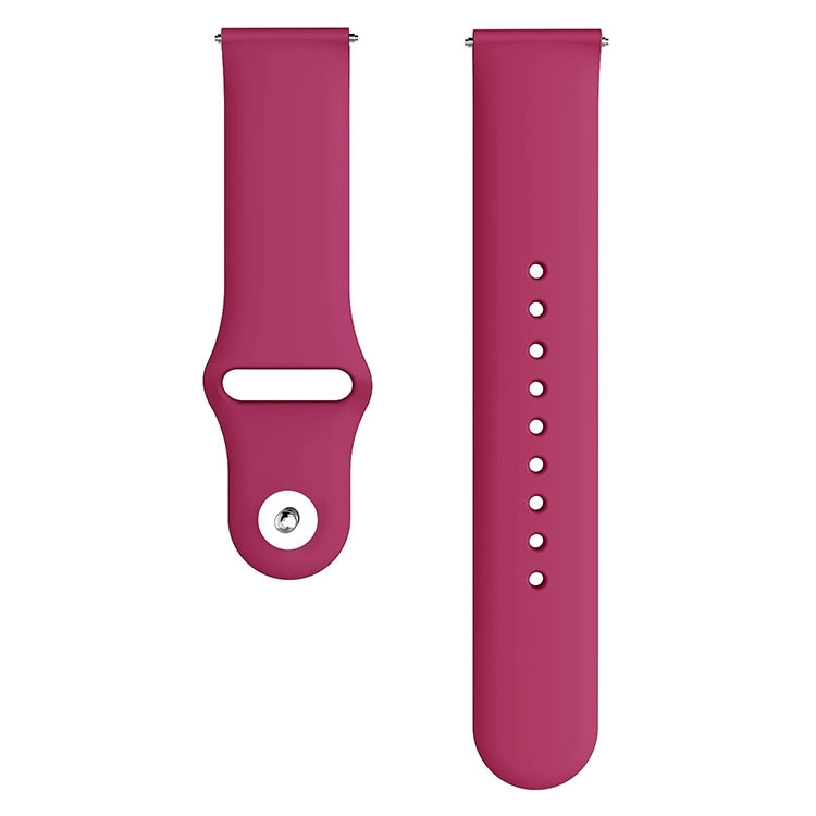 Monochrome Silicone Watch Band for Samsung Galaxy Watch Active 2 22mm(wine red) - Watch Bands by buy2fix | Online Shopping UK | buy2fix