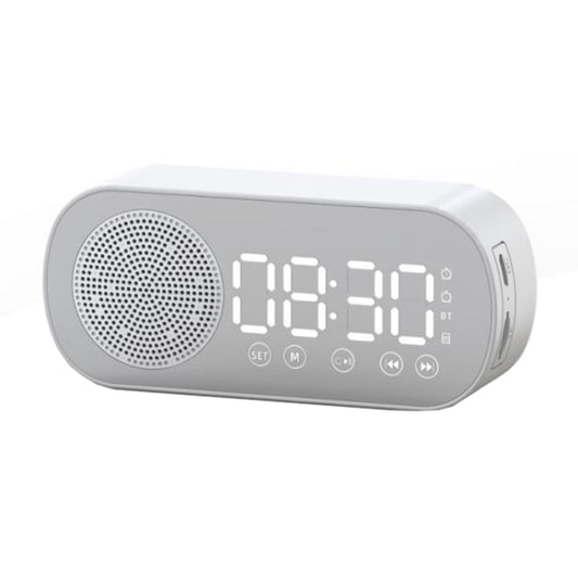 Z7 Digital Bluetooth 5.0 Speaker Multi-function Mirror Alarm Clock FM Radio(White) - Desktop Speaker by buy2fix | Online Shopping UK | buy2fix