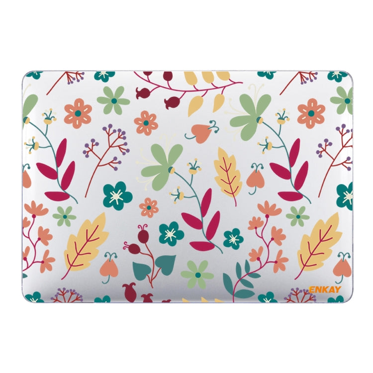 ENKAY Flower Series Pattern Laotop Protective Crystal Case For MacBook Pro 13.3 inch A1706 / A1708 / A1989 / A2159(Spring) - MacBook Pro Cases by ENKAY | Online Shopping UK | buy2fix