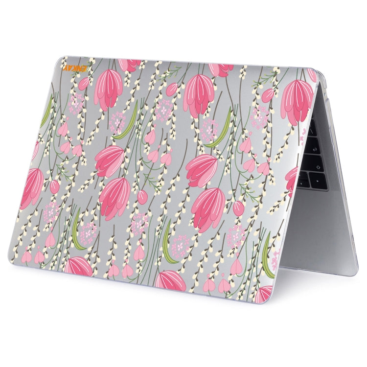 ENKAY Flower Series Pattern Laotop Protective Crystal Case For MacBook Pro 13.3 inch A1706 / A1708 / A1989 / A2159(Tulips) - MacBook Pro Cases by ENKAY | Online Shopping UK | buy2fix