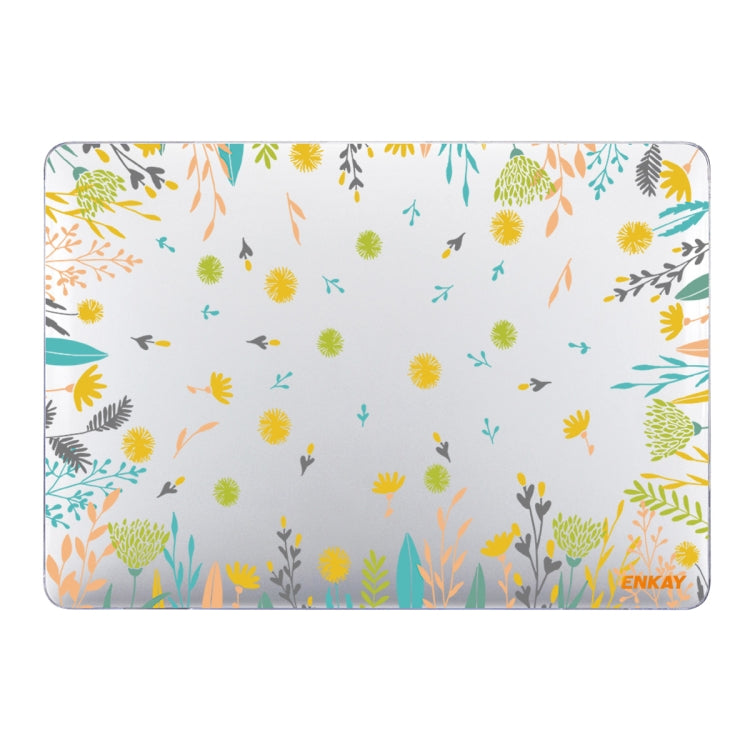 ENKAY Flower Series Pattern Laotop Protective Crystal Case For MacBook Air 13.3 inch A1932 / A2179 / A2337(Dandelion) - MacBook Air Cases by ENKAY | Online Shopping UK | buy2fix