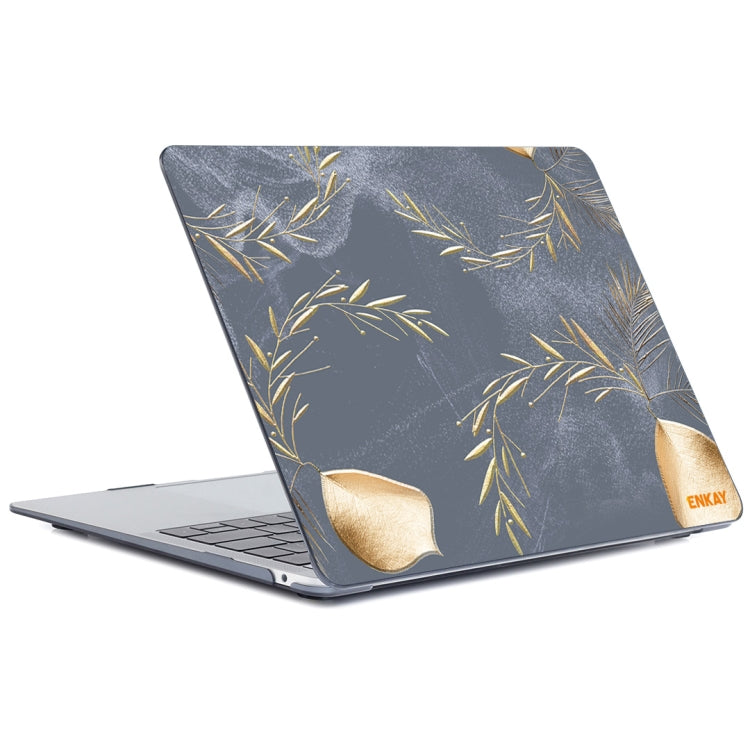 ENKAY Vintage Pattern Series Laotop Protective Crystal Case For MacBook Pro 13.3 inch A2251 / A2289 / A2338 2020(Wild Oats) - MacBook Pro Cases by ENKAY | Online Shopping UK | buy2fix