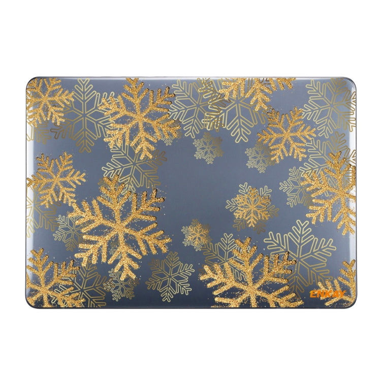 ENKAY Vintage Pattern Series Laotop Protective Crystal Case For MacBook Pro 14.2 inch A2442 (2021)(Golden Snowflake) - MacBook Pro Cases by ENKAY | Online Shopping UK | buy2fix